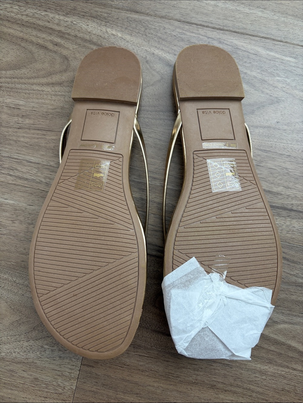 Dolce Vita Gold Daina Sandals - Picture 3 of 3